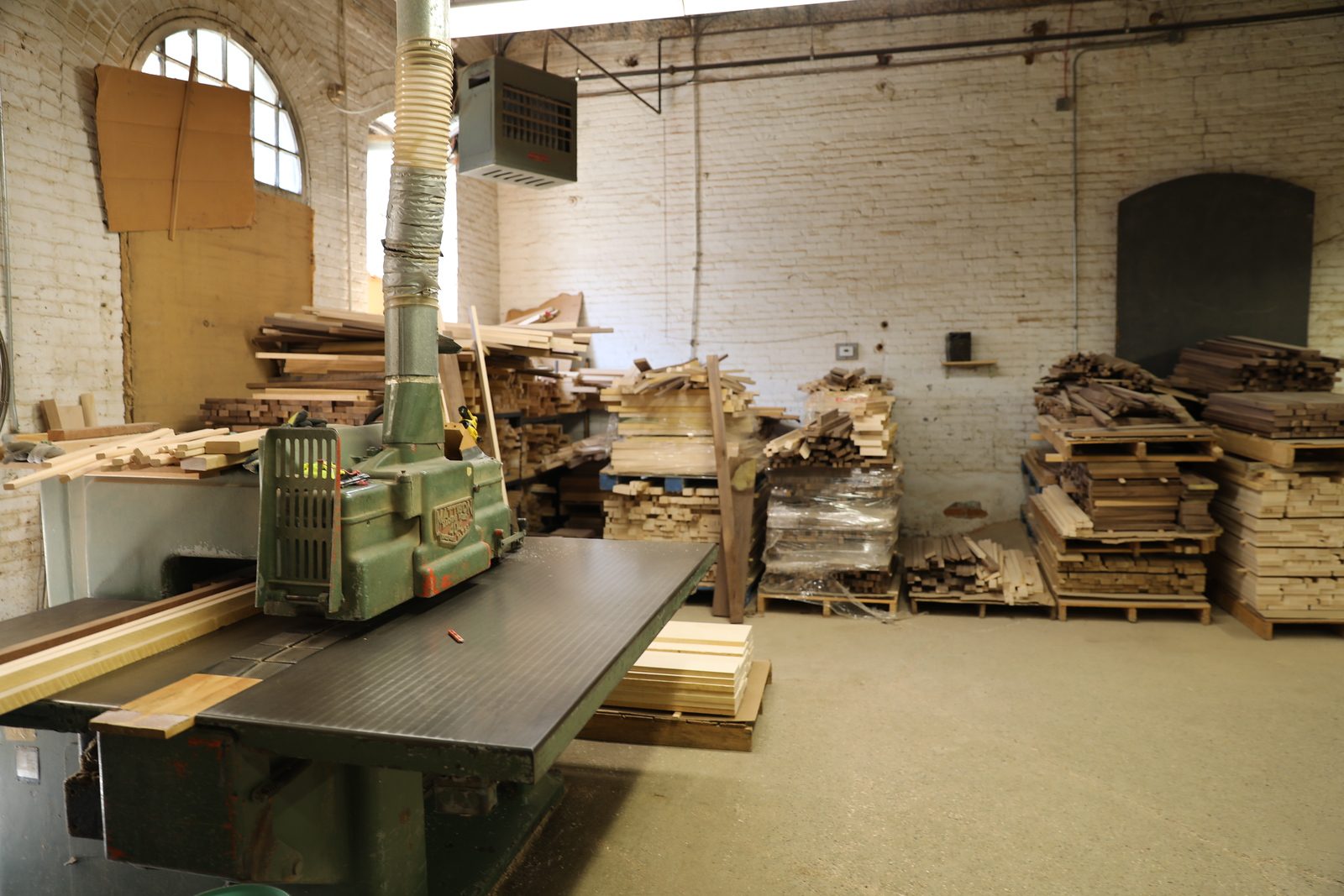 Wide view of the production floor and machinery